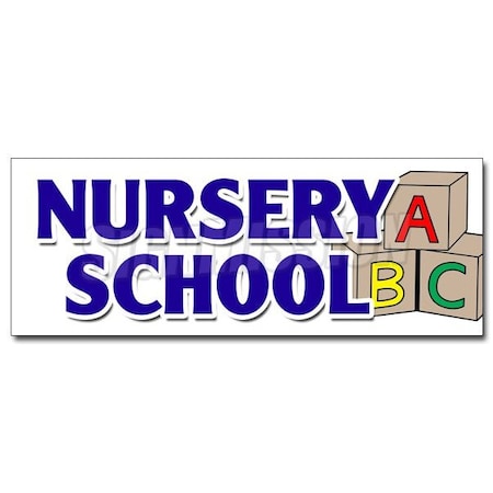 NURSERY SCHOOL DECAL Sticker Licensed Accredited Kindergarten Day Care